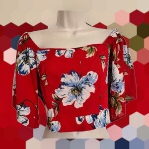 Band of Gypsies Floral Cropped Top